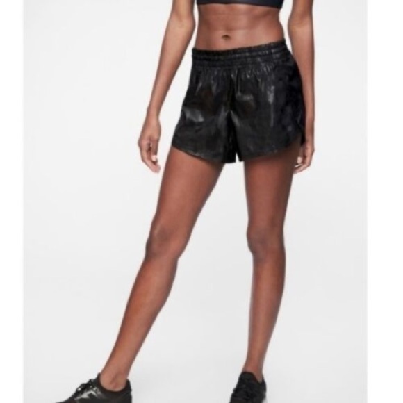 Athleta Black Camo Racer Run Shorts - Picture 13 of 13